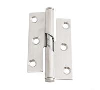 Solaughguy Bisagras de acero inoxidable para puertas interiores, puertas de madera maciza y puertas de baño, 52 x 75 mm o 79 x 100 mm, acabado plateado (3 pulgadas izquierda)