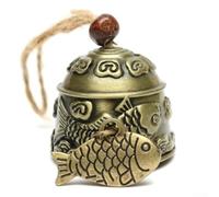 Solaughguy Campanilla de viento de pez dragón Feng Shui, tradicional chino auspicioso bendición buena suerte fortuna campana colgante decoración para hogares, jardín, patio, vida al aire libre (carpa)