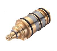 Solaughguy Cartucho de válvula mezcladora termostática de latón macizo para ducha, carrete de control inteligente de cobre, equilibrio de presión de agua fría y caliente,