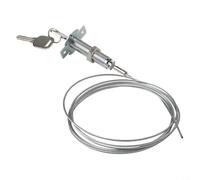 Solaughguy Cerradura de cuerda de alambre para puerta de garaje, cerradura de persiana enrollable de aleación de zinc con núcleo de cobre, cable de 2 m para puertas de 10 a 45 mm de grosor, mecanismo