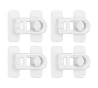Solaughguy Cerraduras de seguridad infantil para nevera y armario para cajones y puertas de horno, pestillo giratorio de ABS para una fácil instalación, no requiere taladrar, color blanco (blanco)