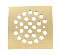 Solaughguy Cubierta de drenaje de piso de acero inoxidable 304 con diseño cuadrado de tornillo compatible con 4 14 drenajes, cuenta con agujeros de drenaje rápido de 10 mm para evitar bloqueos