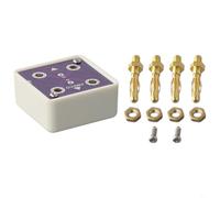 Solaughguy Enchufe corto de 4 cables para herramienta de calibración DMM, montaje de PCB de baja resistencia con plátano chapado en oro, compatible con digital de 2 cables y 4 cables (C)