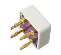 Solaughguy Enchufe corto de 4 cables para herramienta de calibración DMM, montaje de PCB de baja resistencia con plátano chapado en oro, compatible con digital de 2 cables y 4 cables (A)