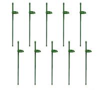Solaughguy Estacas ajustables de soporte para plantas para flores de jardín, fibra de vidrio sólida para estacas de anillo con ranuras para plantas suculentas Phalaenopsis, hortensias, verde a prueba