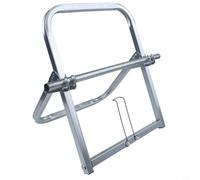 Solaughguy Estante de cable de un solo eje para canal de puntal, soporte de bobina de alambre de acero, 41 x 33 cm, estante dispensador industrial compacto para cables, cuerdas y - plateado