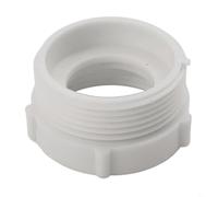 Solaughguy Extensión de residuos de 1-1/4 a 1-1/2 pulgadas para baño, ducha y fregadero de cocina con conexión roscada, adaptador de fontanería de polipropileno blanco para instalación de tuberías de