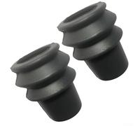 Solaughguy Funda de barra guía de peso para equipo de fitness, espaciador de absorción de golpes de PVC, 49 mm de altura x 38 mm de diámetro exterior x 25 mm de diámetro interior, negro, paquete de 2