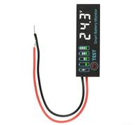 Solaughguy Indicador LED de voltaje de batería de 7-55 V CC con umbrales altos y bajos ajustables, memoria de apagado y temporizador de retroiluminación, compatible con iones de litio, LiFePO4 y