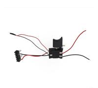 Solaughguy Interruptor de gatillo de taladro inalámbrico con luz para taladro eléctrico de 21 V, pieza de repuesto de botón de control de velocidad, carcasa de plástico de metal, compatible con