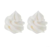 Solaughguy Juego de bolas de helado decorativas realistas - 2 piezas de accesorios de cabeza de helado falsos para decoración de fiestas, fotografía, exhibiciones de postres y creatividad (2 cm)