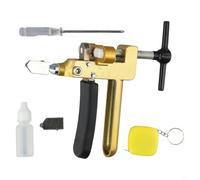 Solaughguy Juego de cortadores de vidrio con orificio de aceite, cortador de vidrio 3 en 1 para cortar azulejos, espejos y vidrio, incluye carburo cementado, engrasador