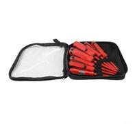 Solaughguy Juego de destornilladores aislados de 7 piezas con 3 cruces, 3 puntas magnéticas ranuradas y lápiz para herramientas de reparación de electricistas, bolsa de almacenamiento portátil