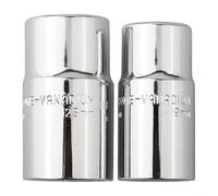 Solaughguy Juego de llaves de vaso para neumáticos de coche, herramienta de mano telescópica métrica de 17/19 mm y 21/23 mm, acero al cromo vanadio, enchufe de doble cabeza para quitar y (2 piezas)