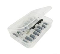 Solaughguy Kit de 21 tornillos de reparación de neumáticos de goma con caja de almacenamiento, para una fácil instalación de clavos de reparación de pinchazos para neumáticos de vehículos sin cámara