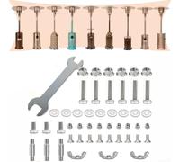 Solaughguy Kit de accesorios para calentador de patio de propano piramidal para exteriores, pernos cromados M6 y M5, tuercas, arandelas, pernos, soportes y llave para calentadores de paraguas de torre