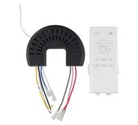 Solaughguy Kit de control remoto de luz de ventilador de techo inversor CC para ventiladores de conversión de frecuencia CC de 6 velocidades, entrada de 90-265 V, rango de 30 m, engranajes de 1-6