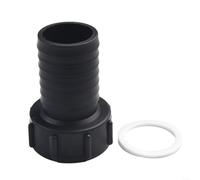 Solaughguy Latón para adaptador de tanque IBC Rosca gruesa S60x6 Conector de agua para lluvia Tambor Grifo Manguera Interruptor rápido Sistema de riego de jardín Negro 12-50 mm (50 mm)