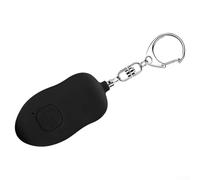 Solaughguy Llavero de alarma de auto rescate para mujer, seguridad personal de 140 dB, alarma de gritos para senderismo, camping, caminar solo, compatible con llavero, mochila (color V (negro)