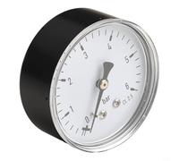 Solaughguy Medidor de presión de agua y aire 0-6 bar, esfera de acero inoxidable con conector de latón NPT de 1/4 pulgadas, cara blanca fácil de leer para hidráulica industrial y neumática