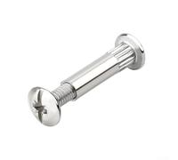 Solaughguy Paquete de 10 tornillos de tope para armarios de madera contrachapada, conector combinado de gabinete con clavos cruzados, cierres de acero laminado en frío para montaje de muebles (L)