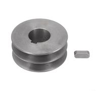 Solaughguy Polea de correa trapezoidal de hierro fundido tipo A, polea de motor de doble ranura para herramientas eléctricas, adecuada para correa trapezoidal tipo A y correa dentada, varios tamaños