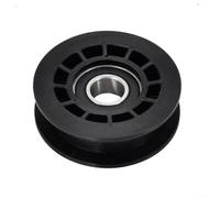 Solaughguy Polea tensora de repuesto para cortacéspedes Poulan y Walk-Behind - Diámetro exterior de 2.5 pulgadas, plástico, negro, compatible con números de pieza