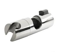 Solaughguy Soporte de cabezal de ducha ajustable ABS para tubos de ducha de 18-25 mm, riel deslizante montado en la pared con acabado cromado espejo y tecnología de agarre antideslizante (A)