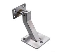 Solaughguy Soporte de pasamanos de acero inoxidable para escaleras y barandillas, 3.6 pulgadas de altura, base de 2.75 x 2.75 pulgadas, resistente al óxido y para uso en interiores y exteriores