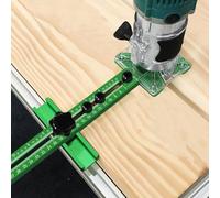 Solaughguy Soporte de ranura de fresado 4 en 1 para carpintería, plantilla de corte circular ajustable de 3.5 a 24 pulgadas con medidas métricas e imperiales, (A)