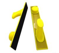 Solaughguy Tabla de lija autoadhesiva para pulido manual - Bandeja de molienda rectangular de 70 x 390 mm, soporte de papel de lija amarillo compatible con bricolaje y profesional