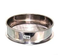 Solaughguy Tamiz de harina de acero inoxidable, tamiz de malla de acero inoxidable 304 con marco grueso para polvo de medicina china, arroz, sésamo, muestreo de alimentos, científico (120#)