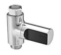 Solaughguy Termómetro de agua con pantalla digital para ducha con generador autoalimentado, monitor de temperatura real, compatible con conexión estándar de 1/2 pulgada