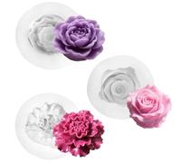 Solaverano 3 Piezas Moldes de Silicona para Velas, 3D Flores