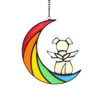 Solbrezeni Regalos conmemorativos de perro arcoíris, regalos de duelo de mascotas, regalo de pérdida de un perro, regalos conmemorativos de mascotas para el hogar, sala de estar, decoración de