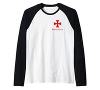Soldado de Cristo: Cruz de los Caballeros Templarios Camiseta Manga Raglan