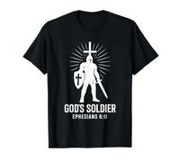 Soldado de Dios Christian Efesios 6:11 Armadura espiritual Camiseta