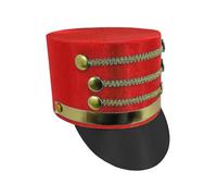 Soldado de juguete Sombrero - Cosplay Nutcracker Hat, Marching Band Helmet | Hats de vestuario de Cascanueces de Navidad, gorra de actuación de teatro, sombreros de desfile clásicos con ribetes de oro