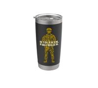 Soldado del ejército alemán con rifle de asalto Vaso térmico de acero inoxidable de doble pared