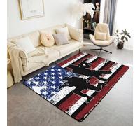 Soldado del Ejército De Bandera Americana 3D Impreso Alfombra Dormitorio Alfombra Suave Niñas Habitación Área Alfombra 160 X 230 Cm - Poliéster Suave Al Tacto Y Fácil De Limpiar con Res -833803721202