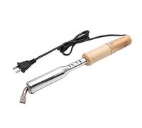 Soldador - 1 pieza 220 V soldador eléctrico soldador punta de cincel mango de madera herramienta para el hogar enchufe de EE. UU. Útil(100W)