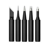 Soldador, 5 puntas de soldadura cobre sin plomo, 900 mm, formas, multicolor, for estación(Black)