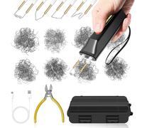 Soldador de Plástico 100W Plástico Soldadura Máquina Soldador de Plástico con 600 piezas grapas calientes grapas calientes Herramienta de Soldadura coche parachoques reparación Kit