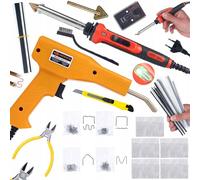 Soldador de plástico Red Odyssey 100 W RRO100W juego de plástico 5 rejillas destornillador punta y posavasos + grapadora de plástico 200 grapas