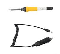 Soldador eléctrico 60w con núcleo de calefacción de cerámica y mango de silicona para enchufe de alimentación de coche Dc12v herramienta de reparación de cableado al aire libre