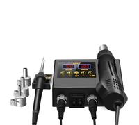 Soldador eléctrico de calor 2 en 1 8898 con pantalla digital, estación de soldadura, herramienta de mantenimiento de soldadura, combinación de reparación de teléfono, kits de calor