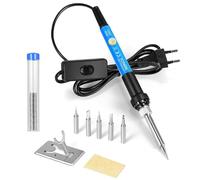 Soldador eléctrico multifunción 9 en 1, 60 W, kit portátil para reparaciones y bricolaje, bisutería, plata
