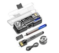 Soldador eléctrico portátil USB Pluma de soldadura inteligente multifuncional con función de ajuste de temperatura de 260-420 ℃ para uso de reparación y mantenimiento de soldadura (Gris)