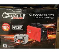 Soldador Eléctrico Stayer 125 mini 125A En Caja Black Box + Accesorios