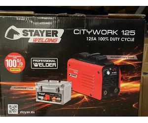 Soldador Eléctrico Stayer 125 mini 125A En Caja Black Box + Accesorios